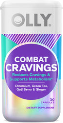 OLLY Combat Cravings, Metabolism & Energy Support Supplement,1000 mcg Chromium, Green Tea, Goji Berry, Ginger - 30 Count (Pack of 2) Infinity Warehouse