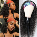 UNice Headband Wig for black Women Human Hair Curly Wig Brazilian Virgin Hair Glueless Non Lace Front Wig 150% Density (24inch) UNICE Store