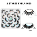 DYSILK 10 Pairs Faux 6D Mink Eyelashes Fluffy Wispy Natural Look False Eyelashes Dramatic Long Soft Fake Eyelashes Pack Handmade Reusable Eyelashes Makeup Thick Lashes No Glue 2 Styles Mixed DYSILK