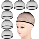 Wig Caps,MORGLES 6pcs Mesh Net Wig Caps Weaving Hair Net for Wig Close End Fishnet Wig Cap(Black) MORGLES