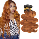 Feelgrace Soft Human Hair 3 Bundles Ombre 1B/30 Color 10A Brazilian Virgin Body Wave Hair Extension Bundles 100% Unprocessed Brazilian Hair (16 18 20) Feelgrace