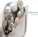 L&FY Multifunction Portable Travel Toiletry Bag Cosmetic Makeup Pouch Toiletry Case Wash Organizer (Pink Stripe) L&FY