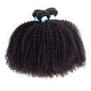 BLY 7A Mongolian Afro Kinky Curly Human Hair 3 Bundles Unprocessed Hair Weave Weft Big Hair for African American Women Natural Color (22/24/26 Inch) BLY Store