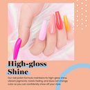 Beetles 12 Pc Macaroon Gel Nail Polish Kit - Valentine's Day Pink Red Neon Gel Polish Set Soak Off LED Nail Gel Kit Nail Art Salon Manicure Kit Girlfriend Gift Box beetles Gel Polish Store
