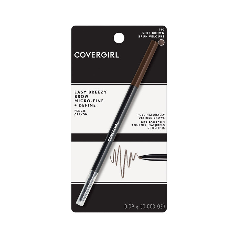 COVERGIRL Easy Breezy Brow Micro-Fine + Define Pencil, Soft Brown, 0.003 Oz COVERGIRL