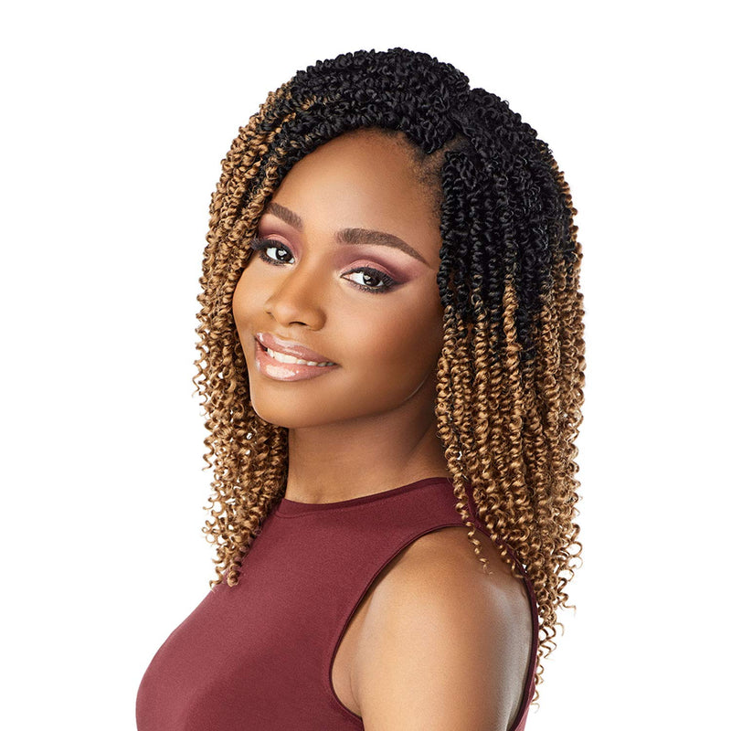 Sensationnel Crochet Braids Lulutress 2X Pre-Looped Skinny Passion Twist 12" (5-PACK, 1B) LULUTRESS