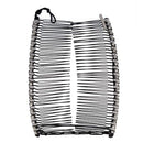 Beaded Banana Hair Clip for Thick Natural Curly Hair - Stretch & Adjust Comfy Damage Free All-Day Hold, Professional Styles Seconds, No Damage, Creases, or Pain (Silver Cord & Bead w/Bead Closure) HairZing