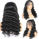 Allove 13X4 Loose Deep Wave Lace Front Wigs Human Hair with Baby Hair Pre Plucked 22" Brazilian Virgin Remy Human Hair Wigs for Black Women 150% Density 10a Natural Hairline Wig Natural Color Allove
