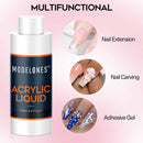 Modelones EMA Acrylic Liquid Monomer 120ml/4oz, Acrylic Nail Liquid for Professional Acrylic Powder Nail Extension Nail Art System MMA-FREE, Low-Odor, Non-Yellowing, Quick Dry, Christmas Gift modelones