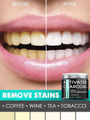 Activated Charcoal Teeth Whitening Powder – Coconut Teeth Whitener – Effective Remover Tooth Stains for a Healthier Whiter Smile - Product of UK by Sunatoria - Improved Formula - Charcoal Teeth White SUNATORIA
