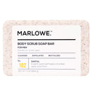 MARLOWE. No. 102 Men's Body Scrub Soap 7 oz | Warm Santal Scent | Best Exfoliating Bar for Men | Made with Natural Ingredients | Green Tea Extract | Updated Scent Marlowe