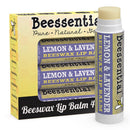 Beessential All Natural Lip Balm, Lemon Lavender, 4 Pack | For Dry and Chapped Lips, Great For Men, Women, and Children, Moisturizing Beeswax, Coconut, Shea and Cupuacu Butter Beessential