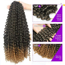 Passion Twist Bohemian Hair for Water Wave Braid Hair 18inch Ombre Long Bohemian Braids for Water Wave Crochet Braids Twist Synthetic Hair Extensions 7Packs Crochet Passion Twist Hair for Black Women Beauty Queen Store
