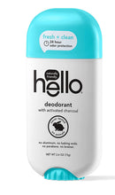 Hello Activated Charcoal Clean + Fresh Deodorant for Women + Men - Aluminum Free, No Baking Soda, Parabens, or Sulfates, 24 Hour Protection, 2.6 Ounce Hello Oral Care Store
