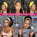 Subella Straight Headband Human Hair Wigs 150% Density Brazilian Virgin Hair Machine Made None Lace Front Wigs Human Hair for Black Women 22inch Subella