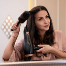 Boar Bristle Round Brush for Blow Drying Set. Round Hair Brush With Small 2" Wooden Barrel. Hairbrush Ideal to Add Volume and Body. Free 3 x Hair Clips & Travel Bag. Belula Store