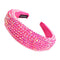 SP SOPHIA COLLECTION Women's Sparkling Crystal Padded Rhinestone Wide Bejeweled Hair Headband Party Hairband Hair Accessories in Hot Pink SP Sophia Collection