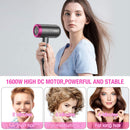 Ionic Hair Dryer, CONFU 1800W Portable Lightweight Blow Dryer, Fast Drying Negative Ion Hairdryer Blowdryer, 3 Heat Settings & Infinity Speed, with Diffuser and Concentrator Nozzle for Home & Travel CONFU
