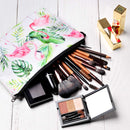 2 Pack Cosmetic Bags for Women Functional Makeup Bags Small Travel Bags Toiletries Case Accessories Organizer Fashion Women Gifts including Flamingo, Ocean FUN FUN HOME