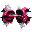 6 Pack 6 inch Large Big Grosgrain Ribbon Hair Bows Clips with Rhinestone for Girls Toddlers Kids Teens LCLHB