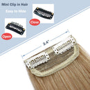 Human Hair Clip in Mini Hair Extensions for Men and Women 8 Inch