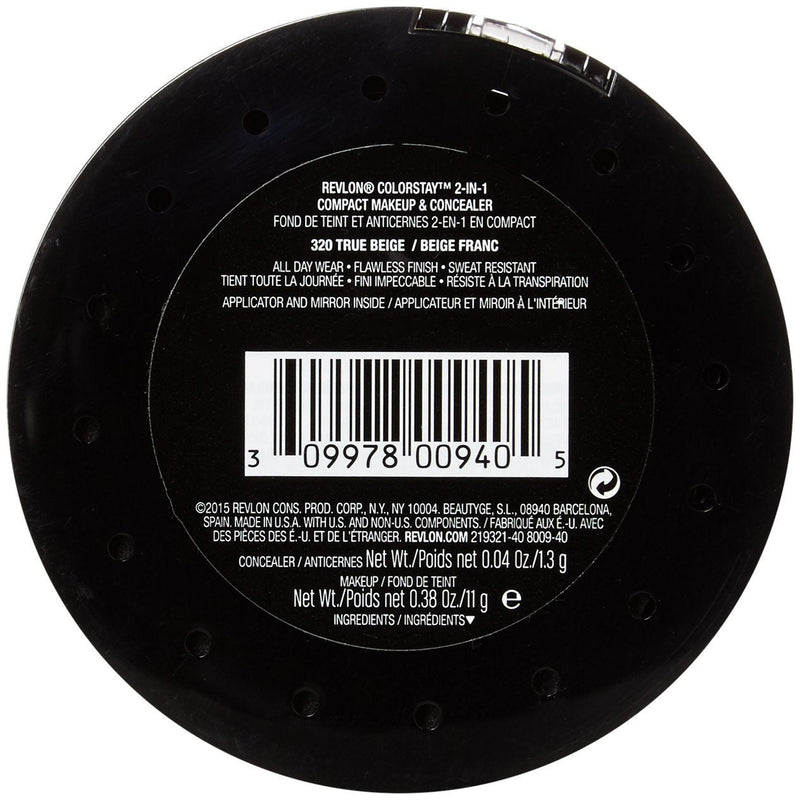 Revlon ColorStay 2-in-1 Compact Makeup & Concealer, True Beige REVLON