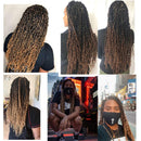7 packs Passion Twist Crochet Hair 14 Inch Bohemian Curly Braids Water Wave Hair for Passion Twist Braiding Hair 22 Strands/pack Synthetic Fiber Hair Extensions (