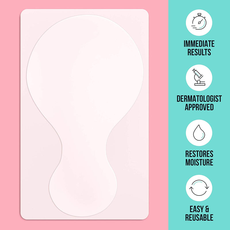 Sio Beauty SkinPad Silicone Chest Anti-Wrinkle Patches (2 Weeks Supply) - Reusable Overnight Smoothing Decollette Pad - Anti-Aging Patch For Neck & Cleavage SiO