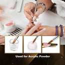 Acrylic Nail Brush Size 8 - Easkep Kolinsky Acrylic Nail Brush for Acrylic Application Pincel Para Acrilico Kolinsky for Nails Extension Carved Acrylic Powder with Liquid Glitter Handle 1 Pcs Easkep