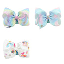 3Pcs 8 INCH Large JOJO Hair Bows Ribbon Hair Bow Alligator Clips JOJO BOW
