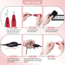 UNIBOUTI Portable Electric Nail Drill Professional Efile Nail Drill Kit for Acrylic Gel Nails, Manicure Pedicure Polishing Shape Tools with Nail Drill Bits and Sanding Bands - Red unibouti