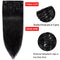 22 Inch Long Clip in Human Hair Extensions 70g Thin 8 Pcs 18 Clips Standard Weft Straight Clip on 100% Human Hairpieces for Women Beauty #1 Jet Black Hairro Store
