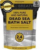 Aromasong Pure Dead Sea Salt for Soaking with 100% Natural Lavender, 5 LB - Spa Bath Salt Fine Grain - Body Wash Scrub - Soak for Women & Men- Bulk Resealable Pack (Packaging May Vary) Infinity Warehouse