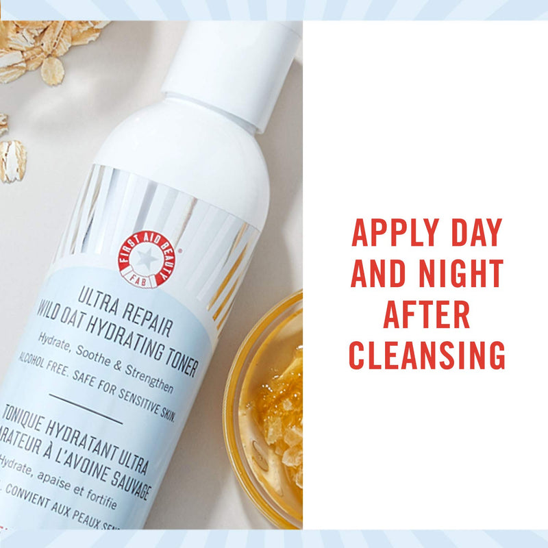 First Aid Beauty Ultra Repair Wild Oat Hydrating Toner, Alcohol-Free Calming Toner First Aid Beauty