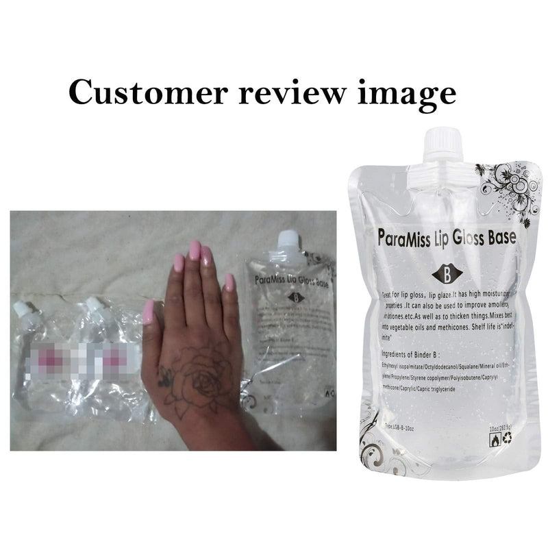 Lip Gloss Base 10 Ounce (350 ML) PARAMISS Moisturize Lip Gloss Base for Making Your Own Lip Glaze , Diy Lip Plumper Making Organic Diy lip Glow Diy clear lip gloss (B) PARAMISS