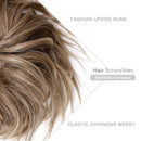 Tousled Updo Messy Bun Hair Piece Fluffy Scrunchy Updo Hair Pieces for Women Wavy Hair Bun Scrunchies Donut Hairpiece Synthetic Ponytail Chignons With Elastic Rubber Band Brown Bleach Blonde Mixed Benehair Store