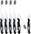 Travel Toothbrushes, Good as a Camping Toothbrush or Travel Toothbrush, Charcoal Folding Toothbrush, Foldable and Compact Travel Toothbrush with Soft Bristles For Your Sensitive Gums (6 Pack-Charcoal) Lingito