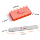 Nail Files and Buffers for Acrylic Nails - Maryton 2-Piece Professional Manicure Kit Sets, Zebra Nail File 100/180 Grit, Slim Buffer 80/100 Grit, 12-Set MARYTON Store