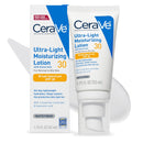CeraVe Ultra-Light Moisturizing Lotion With SPF 30, Daily Face Moisturizer with SPF, Formulated with Hyaluronic Acid & Ceramides, Broad Spectrum SPF, Oil Free, Matte Finish, 1.7 Ounce - Infinity Warehouse