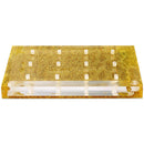 PANA Nail Drill Bit Holder Stand Display Organizer- Dust Proof Storage Container Box Case Tools for Home Use or Nail Salon - (12 Holes, Rectangle (Gold)) PANA