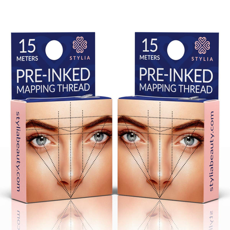 Microblading Supplies Pre-Inked Eyebrow Mapping String – 30 Meters - Ultra-Thin, Mess-Free Thread, Create a Crisp, Spot-on Brow Map Every Time – Hypoallergenic, Cosmetic Grade For Permanent Makeup Stylia