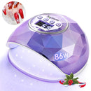 Skymore 86W LED Nail Lamp, Professional Nail Dryer with 4 Timer Setting, Portable Curing Lamp for Gel Nail Polish, Automatic Sensor & LCD Display, Manicure Pedicure Tools for Home Salon Skymore