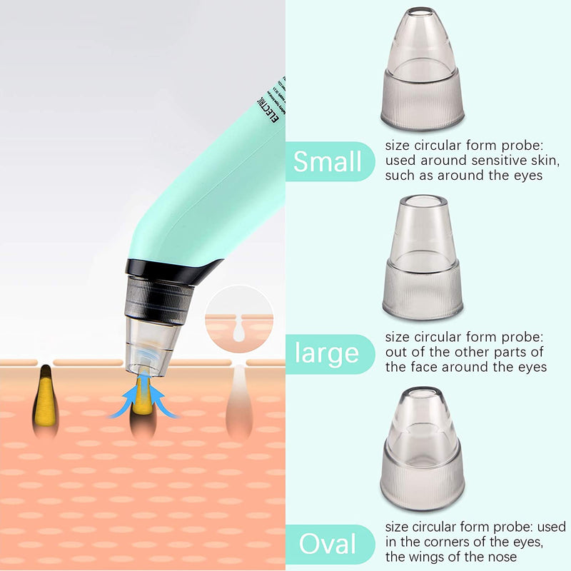 Blackhead Remover Pore Vacuum Cleaner, Facial Pore Cleaner Suctioner, Electric Acne Comedone Whitehead Extractor Tools Beauty Device for Women & Men SIHOHAN