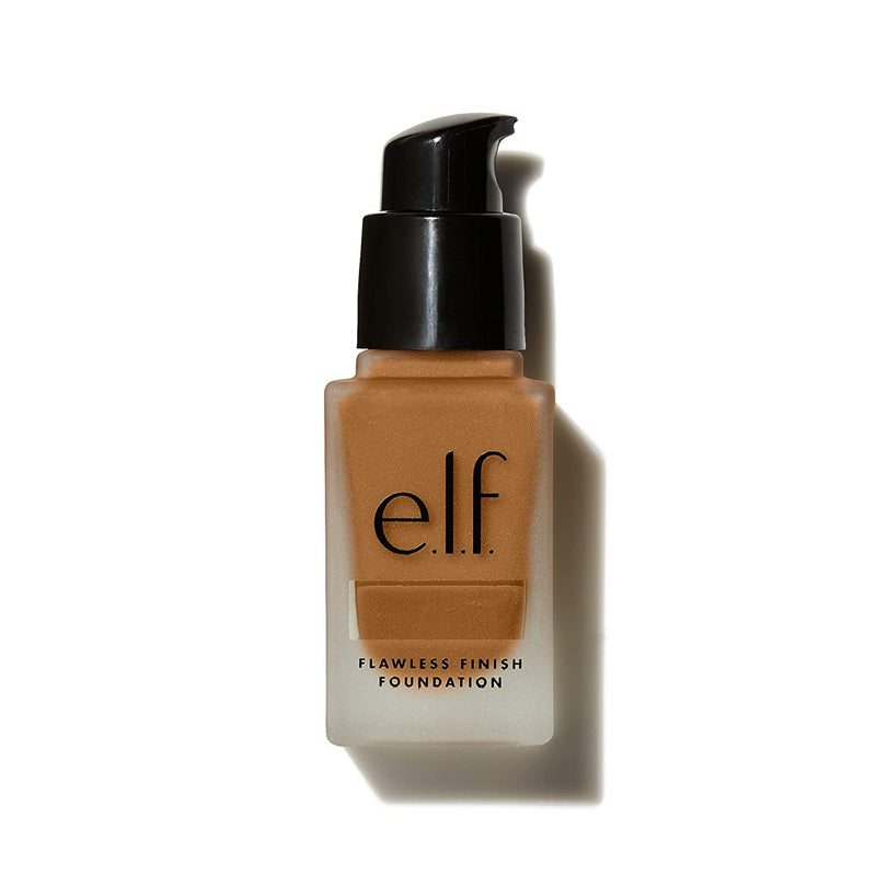 e.l.f, Flawless Finish Foundation, Lightweight, Oil-free formula, Full Coverage, Blends Naturally, Restores Uneven Skin Textures and Tones, Cinnamon, Semi-Matte, SPF 15, All-Day Wear, 0.68 Fl Oz e.l.f.