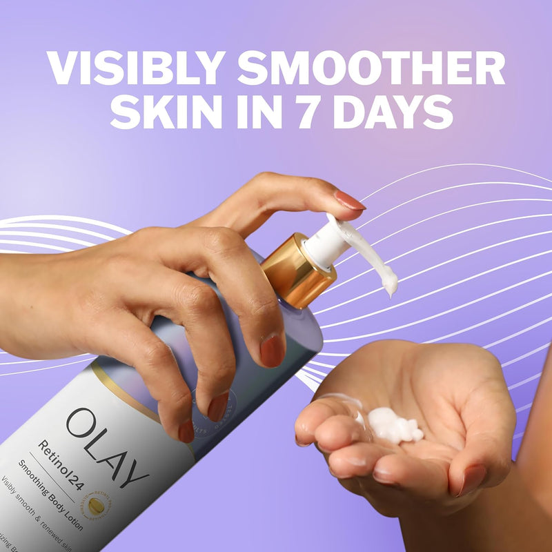 Olay Body Lotion Smoothing for Women with Retinol, 24hr Moisturizing, Vitamin E & Vitamin B3 Complex, Fast Absorbing Formula, 17 fl oz Infinity Warehouse