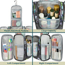 PAVILIA Hanging Travel Toiletry Bag for Women Men | Bathroom Toiletry Organizer Kit for Cosmetics Makeup | Dopp Kit Hygiene Bag for Shaving Shower (Floral Grey) PAVILIA