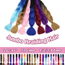 SEGO 24 Inch Ombre Jumbo Braiding Hair Jumbo Braid Hair Extensions African Long Jumbo Braids for Box Braids Crochet Hair High Temperature Synthetic Fiber 2 Tone Colored 1 Bundle Black/Dark Red SEGO