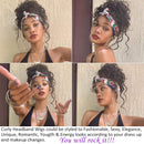 CYNOSURE Curly Headband Wig Human Hair Wigs for Black Women 9a Glueless None Lace Front Wigs Human Hair No Need Pre Plucked Natural Black Color Brazilian Hair Curly Wig(24, Headband Wig Curly) CYNOSURE