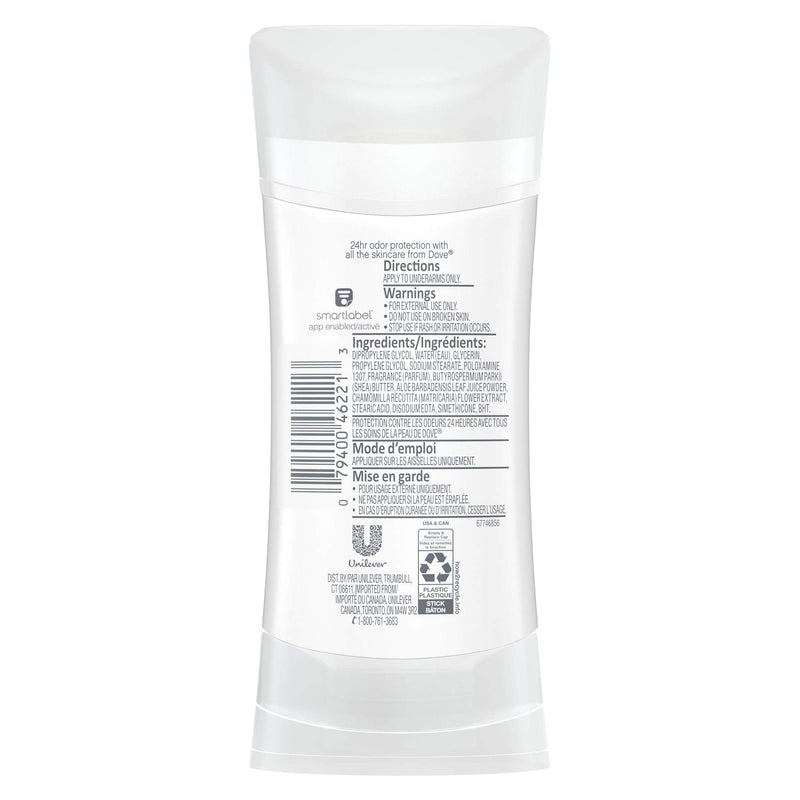 Dove 0% Aluminum Deodorant Stick Non irritating for Underarm Care Cucumber and Green Tea, 2.6 Oz Dove