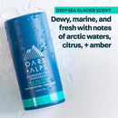 Oars + Alps Aluminum Free Deodorant for Men | Long Lasting Odor Protection, Clear & Free of White Residue, Anti-Chafing Smooth Glide, Dermatologist Tested, Deep Sea Glacier, 2pk, 2.6oz Infinity Warehouse